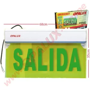 OP-297GR Señal de seguridad LED Grande Alta Luminosidad 68.5 x 35cm