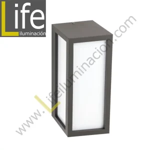 107/2XE27-GREY APLIQUE EXTERIOR 2XE27 IP54 COLOR GRIS 220V-60HZ