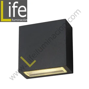 112/LED/6W/30K-GREY/M APLIQUE EXTERIOR 6W LED 3000K IP54 COLOR GRIS MULT