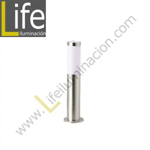 PL728-45/SL POSTE EXTERIOR SAN ANTONIO SILVER 1XE27 H=45CM D=4