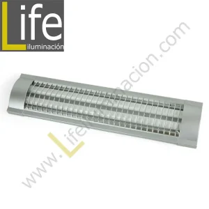 MX248C-Y40X2MCT/SL PRISMATICO CON REJILLA 2X36W SILVER INC. TUBO 6400