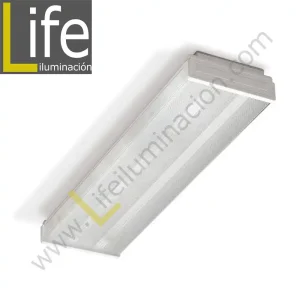 MX528-Y20X2M/BL PRISMA A 2X18W/BF BLANCO CON DIFUSOR ACRILICO S/TU