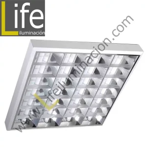 REK/4X18W-E/SE/220V ARTEF. EMPOTRAR 4X18W ALUM. BRILL TRANSV. DOBLE SE