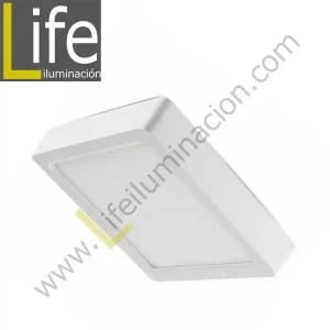 101C/LED/12W/30K/WH/M DOWNLIGHT LED CUAD. ADOSAR 12W/30K BLANCO MULTIVOL