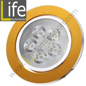 SPOT/LED/5W/GL/60K SPOT CIRCULAR LED 5W 6000K COLOR DORADO 220V/60HZ