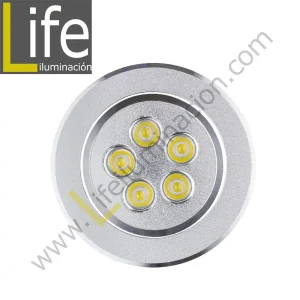 SPOT/LED/5W/SL/60K SPOT CIRCULAR LED 5W 6000K COLOR PLATEADO 220V/60