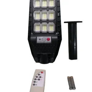 PASTORAL SOLAR 100W INTEGRADO ALTA EFICIENCIA LUMINICA 80m2 CONTROL REMOTO INTELIGENTE SENSOR Y SOPORTE