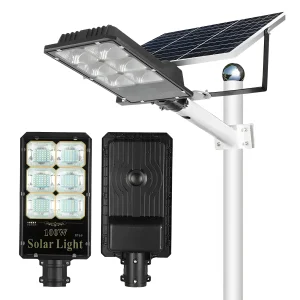 PASTORAL SOLAR 100W / BATERIA LITIO-FOSFATO / IP 66 / ALTA EFICIENCIA LUMINICA /80m2 / CONTROL REMOTO INTELIGENTE / MASCARA DE VIDIRIO ENDURECIDO