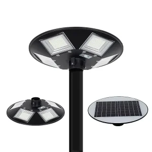 LUMINARIA SOLAR GARDEN INTEGRADA UFO 80W / BATERIA LITIO-FOSFATO/ RESISTENCIA AL IMPACTO / 50 000 HORAS / 115m2/ CONTROL REMOTO INALAMBRICO
