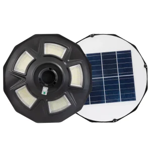 LUMINARIA SOLAR GARDEN INTEGRADA UFO 300W / BATERIA LITIO-FOSFATO/ RESISTENCIA AL IMPACTO / 50 000 HORAS / 100m2/ CONTROL REMOTO INALAMBRICO