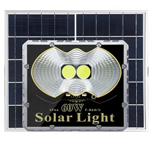 REFLECTOR SOLAR LED 60W / BATERIA DE LITIO /800 Lm / IP 65 /50m3/  T.C. 5H / T.D. 12 H / PROTECCION CONTRA RAYOS / PANTALLA DE POTENCIA