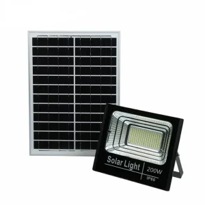 REFLECTOR SOLAR 200W/ BATERIA DE LITIO-FOSFATO / 50 000 HRS/ IP 66 / 120m2 / CONTROL REMOTO INALAMBRICO
