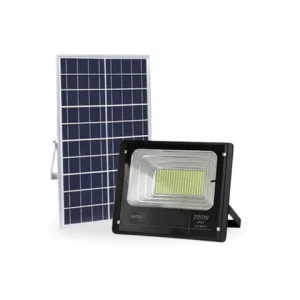 REFLECTOR SOLAR LED 200W /CARGA SOLAR /2000 Lm / IP 65 /120m3/CONTROL REMOTO INTELIGENTE/  T.C. 5H / T.D. 12 H /Indicador de carga