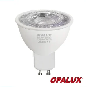 FOCO DICROICO 7W 7LED "OPALUX" 108LM VERDE GU10 220V CJX100