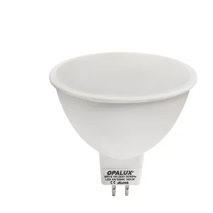 FOCO DICROICO LED 4W MR16 120° LUZ CALIDA "OPALUX" 360LM 3000K 185-264VAC Ø5CM 5.4CM ALTO.CJX100