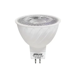 FOCO DICROICO LED 9W LUZ CALIDA MR16 60° "OPALUX"  800LM 3000K 185-264VAC Ø5CM 5.4CM ALTO.CJX100