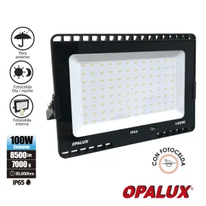 REFLECTOR LED 100W "OPALUX" CON FOTOCELDA 7000K