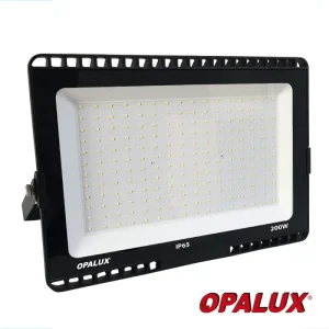 REFLECTOR 200 W SLIM 192LED SMD 17,000LM "OPALUX"85-265V LUZ BLANCA COLOR NEGRO IP-65 DURACION 50,000 HORAS 40X28X3.5CM