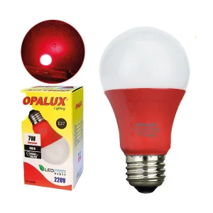 FOCO LED "OPALUX" LUZ ROJA 7W, E27, 100-240VAC 50/60HZ CJX50