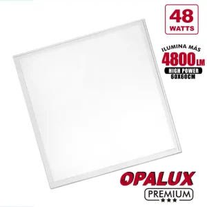 PANEL LED 60X60 48W "OPALUX" 4800LM FACTOR 0.9  4000K 120° 85-265VAC MASTERX10