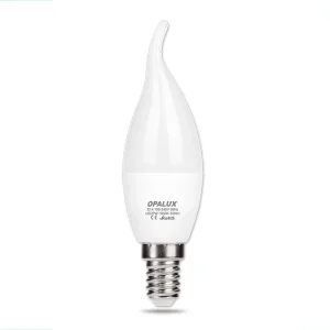 FOCO VELA T/FLAMA LED 7W "OPALUX" BLANCO 100-240V 550LM 6500K E14 160° CJX100