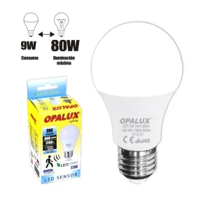 FOCO SENSOR RADAR 9W "OPALUX2 7200K,800LM