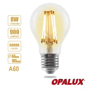 FOCO VINTAGE A60 8W 3000K 185-265V E27 "OPALUX"