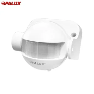 SENSOR DE MOVIMIENTO "OPALUX" PARA ACTIVACION DE ILUMINACION  12 MTS P/PARED 180º, CONTROL DE TIEMPO 10SEG-7M