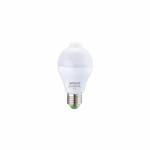 FOCO LED 7W C/SENSOR DE MOV. 110-240VAC E-27 "OPALUX" LUZ BLANCA 600LM 360°