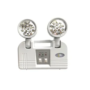 LUZ DE EMERGENCIA 32 LED SMD «LIFE» MAX32 C/FAROS GIRATORIOS ILUMINACION BLANCA 8HRS DURACION LEDs ULTRABRILLANTES 150M2 CUMPLE CON INDECI 100%