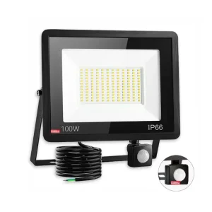 REFLECTOR LED 100W CUB 6000K CON SENSOR 175-265V LUZ BLANCA