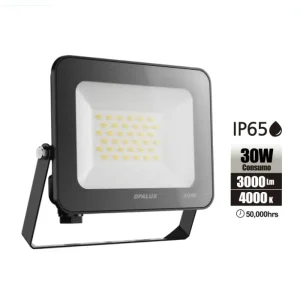 REFLECTOR LED SLIM PAVONADO 30W "OPALUX" 4000K 3000LM IP65 AC-185-265V