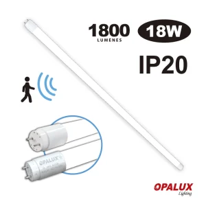 FLUORESCENTE LED 18W T-8-PC CON SENSOR RADAR 1800 LM