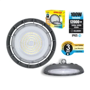 LUMINARIA LED HIGH-BAY 100W "OPALUX" 12000LM 3CCT IP65
