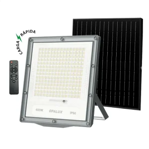 REFLECTOR LED CON PANEL SOLAR 400W "OPALUX" 3500LM, 3000K 4000K 7200K