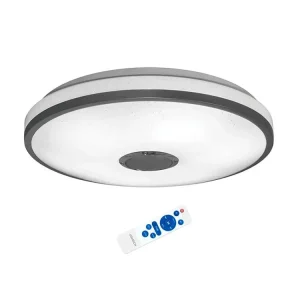 PLAFON SMART LED 48W LIGHT 30000K 40000K 65000K RGB-SPEAKER DIM D390X80MM C.REMOTO