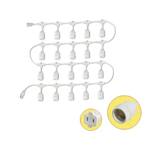 Guirnalda decorativa color blanco “Opalux” tipo colgantge 10mts para 20 focos 100% cobre