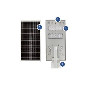 LUMINARIA SOLAR INTEGRADA 40W PANEL MONOCRISTALINO PROFESIONAL 6548 LUMENS
