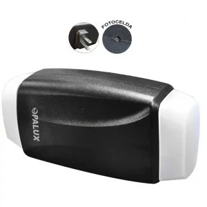 Luz guia LED con fotocelda para interiores (se activa automaticamente en la oscuridad) con enchufe 220v.  color negro "Opalux"