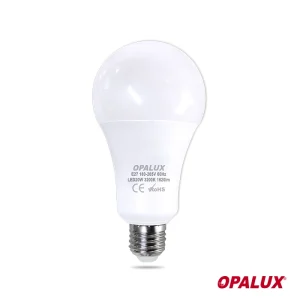 FOCO LED 20W "OPALUX" 100-240V CALIDO 1620LM 2700K E27 230° CJX100