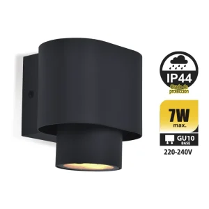 APLIQUE EXTERIOR DE PARED CYRES PARA GU10 NEGRO