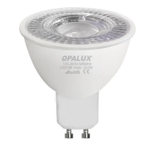 FOCO DICROICO 7W 7LED GU10 "OPALUX" 108LM ROJO 100-240V CJX100