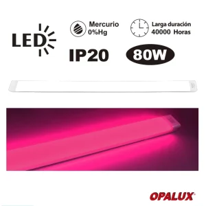 FIXTURE SLIM LED PAVONADO 80W COLOR FUCSIA 120 CM "OPALUX"