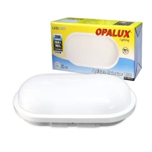 APLIQUE EXTERIOR MODELO TORTUGA 40 LED 20W "OPALUX" 7000K 2400LM IP65 220-240V 60HZ CJX30