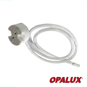 SOCKET DE LOZA P/DICROICO "OPALUX" 2PIN REDONDO (CAJX2000)