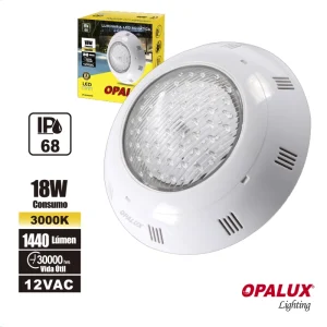 LUMINARIA LED ACUÁTICA " OPALUX" 18W 3000K 12VAC