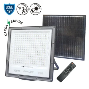 REFLECTOR SOLAR OPALUX LED CON PANEL SOLAR 300W