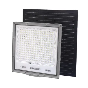 REFLECTOR SOLAR LED CON PANEL SOLAR 400W "OPALUX" 3500LM, 7200K