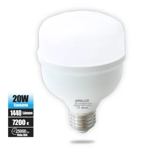 FOCO 20W T/BOTELLA "OPALUX" , 7200K, 1440LM, E27,180-265V MASTERX80