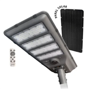 LUMINARIA PASTORAL CON PANEL SOLAR INCORPORADO 600W "OPALUX"  IP65 ALUMINIO